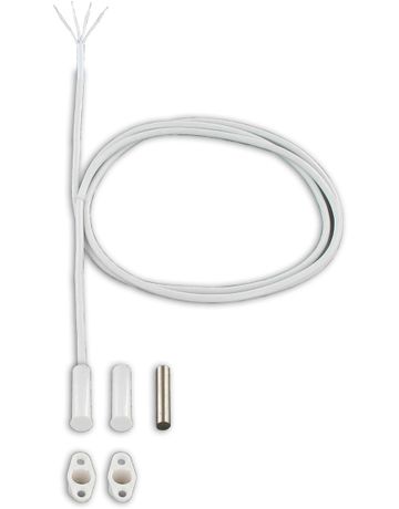 Rundreedkontakt mit Flansch 6M KABEL WEISS