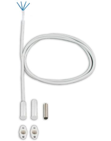 Rundreedkontakt mit Flansch 6M KABEL WEISS