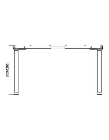 Bild Tischgestell 2D - elekt. verstellbar 700-1200mm, RAL 9010, Reinweiß - Topform-2