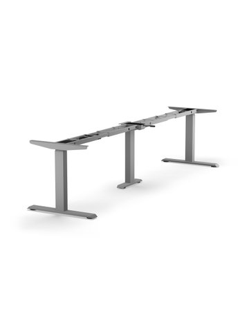 Bild Tischg. 3D Plus, 3-Bein mit Memit Einh 640-1290mm, Ral 9006, Weißaluminium - Topform-1