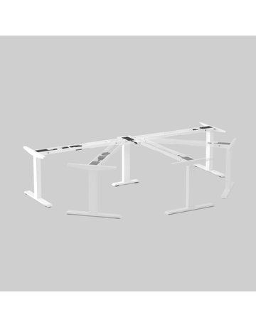 Bild Tischg. 3D Plus, 3-Bein mit Memit Einh 640-1290mm, Ral 9010, Reinweiß - Topform-2