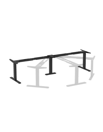 Bild Tischg. 3D Plus, 3-Bein mit Memit Einh 640-1290mm, Ral 9017, Verkehrsschwarz - Topform-2