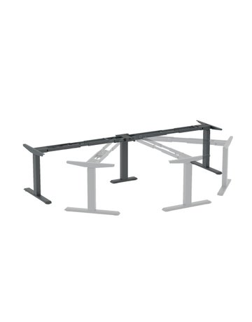 Bild Tischg. 3D Plus, 3-Bein mit Memit Einh 640-1290mm, Ral 7016, Anthrazit, - Topform-2