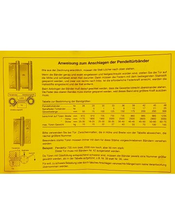 Bild Pendeltürband Stahl vernickelt Nr.123 Tst. 18-25 mm Gewerbelänge 75 mm Gr. 29-3