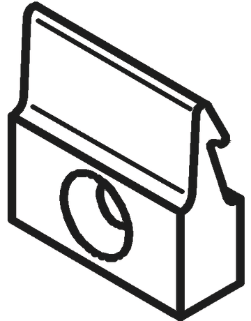 Bild Gutmann Klipshalter transparent für FP 23 Nr. FP 23-1