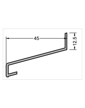 Bild Z - Profil 45 mm ungeb. blank Lg. = 6000 mm - Gutmann-1