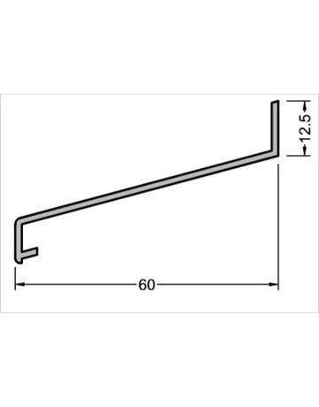 Bild Z - Profil 60 mm ungeb. RAL 9016 Lg. = 6000 mm - Gutmann-1