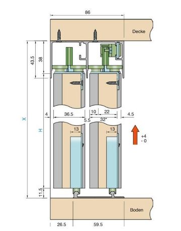 Bild Schiebebeschlag Serie 1200 Bausatz 60 kg-5