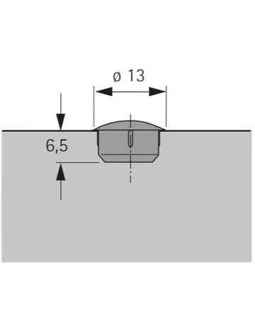 Bild Verbindungsbeschlag-Abdeckkappe,Ø13mm,KF braun - Hettich-1