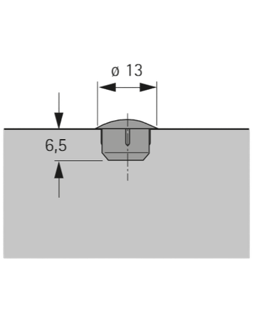 Bild Verbindungsbeschlag-Abdeckkappe,Ø13mm,KF braun - Hettich-1