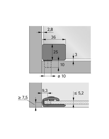 Bild Glastürscharnier ET 150, vernickelt, matt - Hettich-2