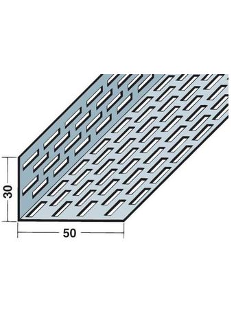 Alu Winkel-Lüftungsprofil natur 30 x 50 mm Länge 2500 mmm