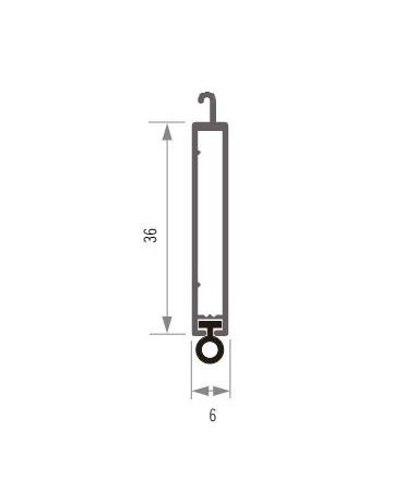 Bild Leo Mini-Endstab mit Gummi L= 6000 mm EV 1-1