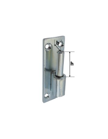 Bild Plattenkloben hoch weiß verzinkt/10 mm Platte bis Mitte Kegel 25 mm Nr. 6 - Pfeifer-1