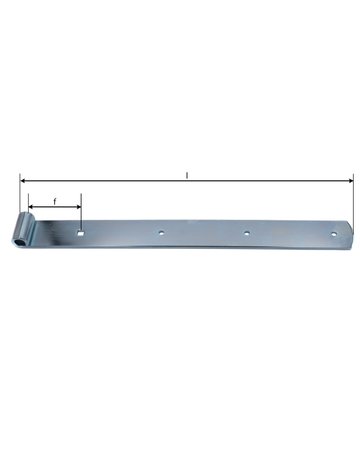 Bild Langband stumpfe Form weiß verzinkt 700 mm für 14 mm Kloben Nr. 610 - Pfeifer-1