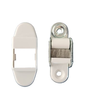 Bild Mini Leitrolle mit Bürste weiß Kunststoff weiß-1