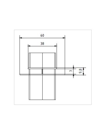 Bild Gleit-Stoßverbinder G2 blank Außeneck 280 mm 90 Grad-2