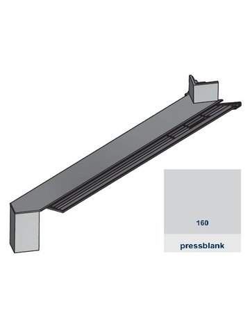 Bild Gleit-Stoßverbinder G2 blank Außeneck 280 mm 90 Grad-0