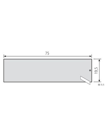 Alu-Namensschild RSA 2 75,5 x 19,5 mm ohne Gravur - Renz