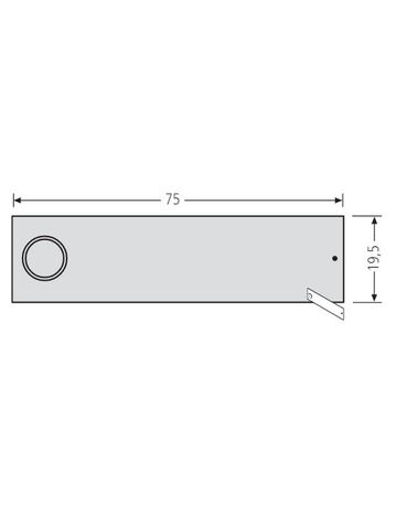 Renz Namensschild Alu RSA2-kompakt A=75x19,5 mm, ohne Gravur