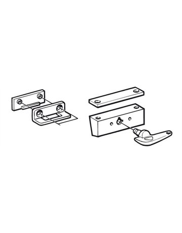 Bild Drehkipp-Drehsperre, abschließbar, NT, DL-R, weiß, beschichtet, zum Aufschrauben - Roto-1