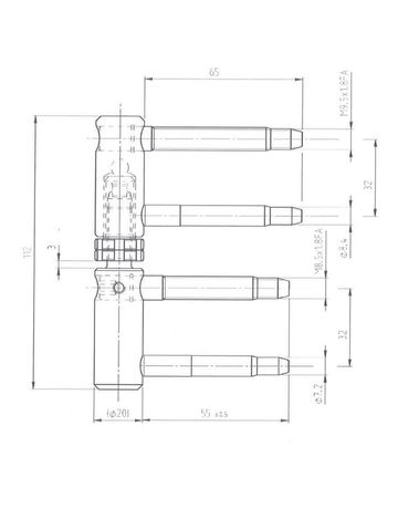 Bild SFS HaustürBand 12R 20-006 verzinkt 50 kg pro Band mit Stifts.-1