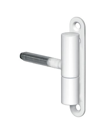 Fenster- Einbohrband, SIKU® K 3172 WF, für Drehflügel, 2-teilig, Ø 15mm, verkehrsweiß, pulverbeschichtet