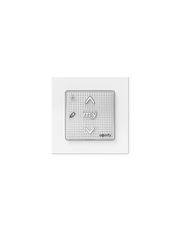 Smoove 1 Mode IN io II mit Rahmen Pure und 2 Bef.-Platten, 1-Kanal Wandsender - Somfy