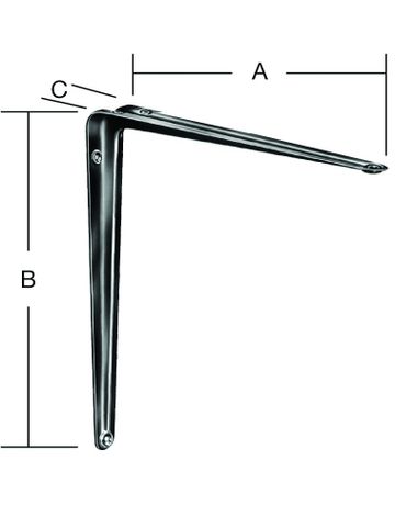 Konsole, L100xT75mm Stahlblech, weiß, beschichtet