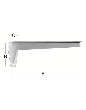 Profilkonsole, L130xT380mm Stahl, verzinkt