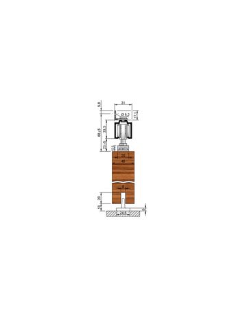 Bild HELM MK-L 80 H109 Schiebegrt. EV1 eloxiert 1-flg. b.80 kg Holz 2100mm-2