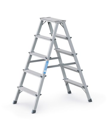 Bild Stufen-Stehleiter 2 x 5 Stufen - ZARGES-0