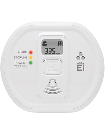 Kohlenmonoxidwarnmelder Ei208iDW mit LCD-Display, optional funkvernetzbar