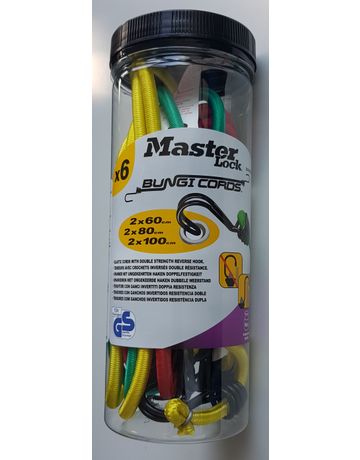 MasterLock Twin Wire Gummiseil gemischt (2x60, 2x80, 2x100 cm)