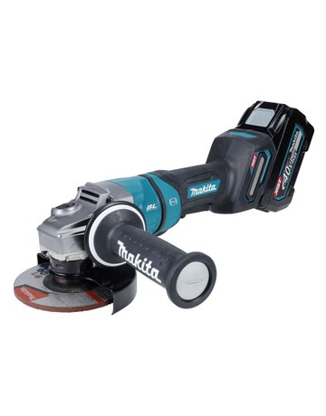 Akku-Winkelschleifer 40V max. / 4,0 Ah, 2 Akkus + Ladegerät im MAKPAC - Makita