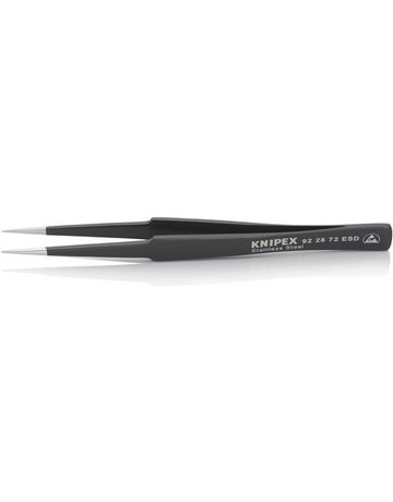 Pinzette ESD US-Nadelform 135mm schwarz KNIPEX