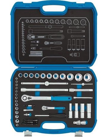 Steckschlüssel-Garnitur 1/4""+1/2"" 19BM C-20 69-teilig Gedore