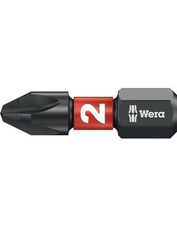 Bit Impaktor 1/4"" DIN 3126 C6,3 PH2 x 25 mm 10er Pack - Wera