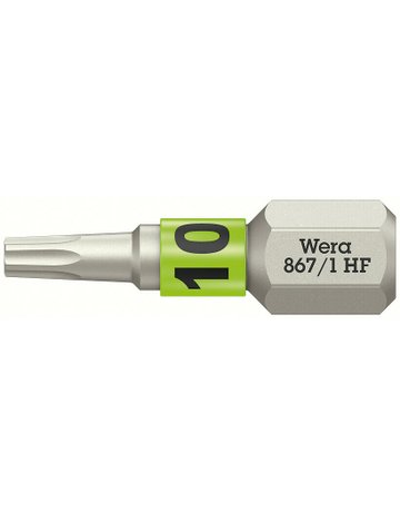 Bit zähhart 1/4"" DIN 3126 C6,3 T10 x 25 mm Haltefkt. - Wera