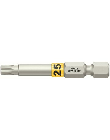 Bit zähhart 1/4"" DIN 3126 E6,3 T25 x 50 mm Haltefkt. - Wera