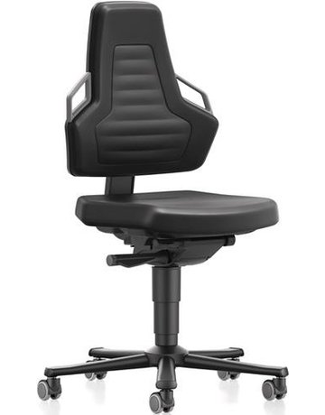 Bimos Arbeitsstuhl Nexxit 2 Griff grau Sitzhöhe 450-600 mm Kunststoff schwarz,mit Roll