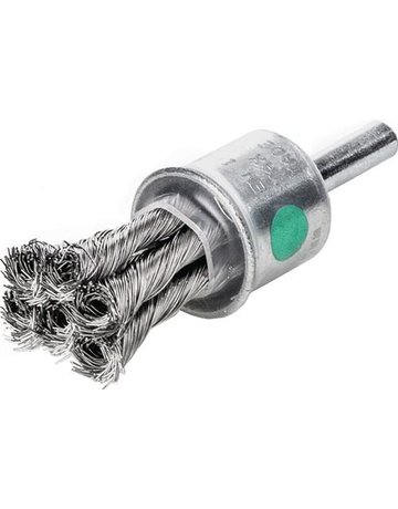 Pinselbürste Edelstahl gezopft 19x28/72x 0,35mm Lessmann