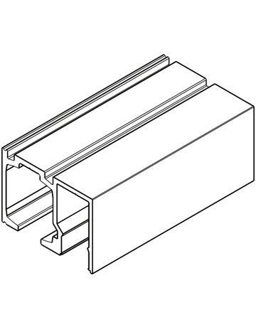 Laufprofil, Perlan 140, für Festfeld, 6050mm, naturton eloxiert - GEZE