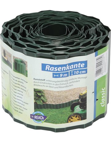 Rasenkante Kunststoff L=9m H=10cm grün c lassic classic - floraworld