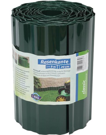 Rasenkante Kunststoff L=9m H=20cm grün c lassic classic - floraworld