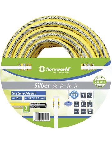 Gartenschlauch Silber1/2"" 10m,NTS-Gew,p htalat-frei - floraworld