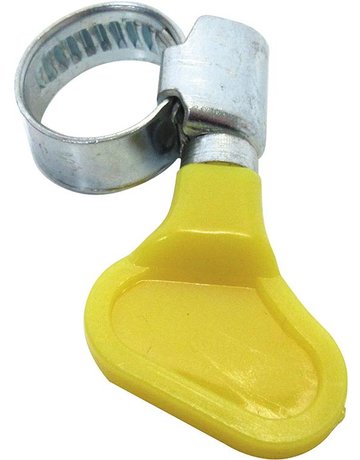 Schlauchklemmen 2Stk.1/2"" 8-12mm mit Kunststoff Flügelm,gelb comfort comfort - floraworld
