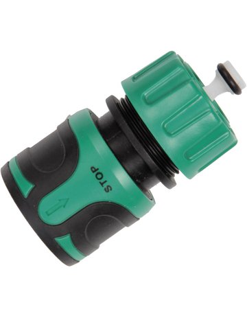 Schlauchstück 1/2"" mit Wasserstop,grün/sc hwarz comfort comfort - floraworld
