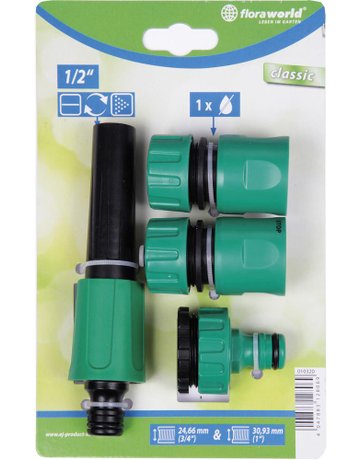 Armaturen-Set4tlg classic Kunststoff, gr ün/schwarz - floraworld