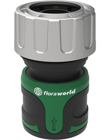 Schlauchanschlussstück 3/4"", grün/schwa rz premium premium - floraworld